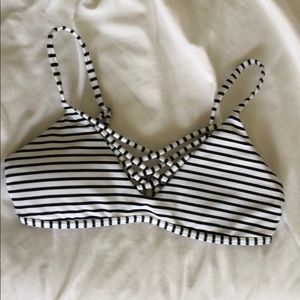 Hollister Crosshatch Striped Bikini Top